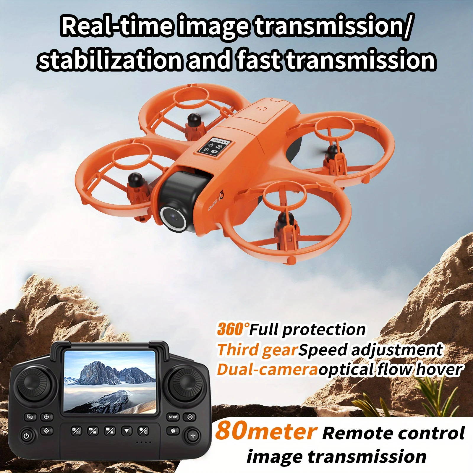 Drone Camera 4K - Drone da viaggio pieghevole YL3, doppia